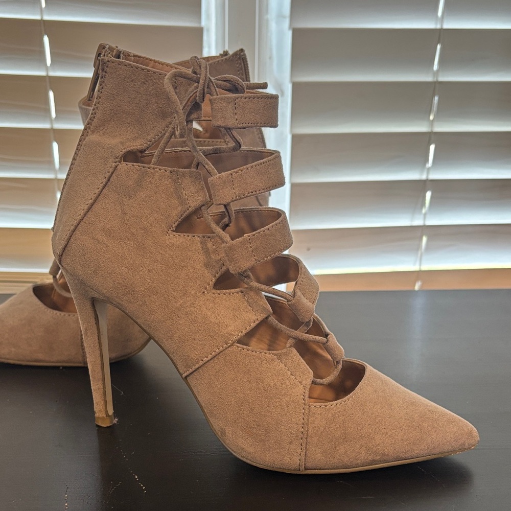Mix No. 6 Tan Strappy Heels
